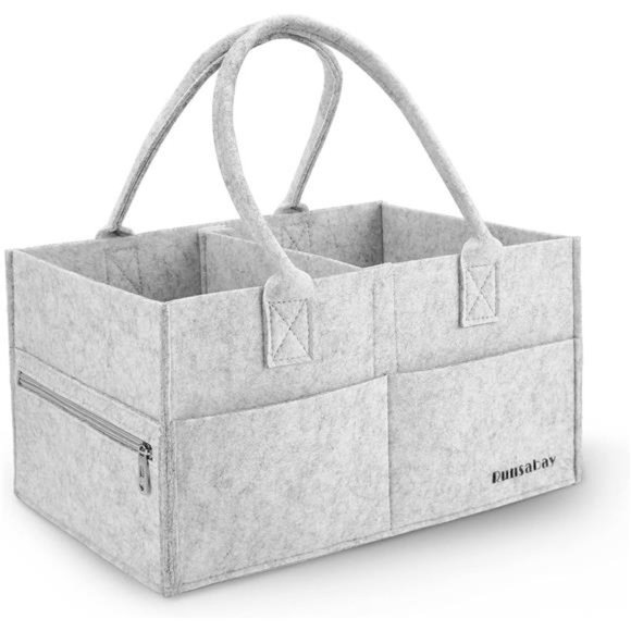 Baby Diaper Caddy Organizer | Portable Nursery Essentials Storage Basket Bin - Picture 1 of 7